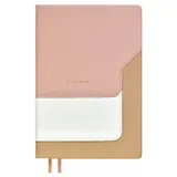 Ежедневник недат. А5 160л "Лайка" пепельно-розовый, кожзам, тв.переплет, обл.поролон, тиснение фольгой, офсет, ляссе