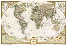 Мир: Карта односторонняя National Geographic