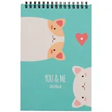 Скетчбук «Влюблённые коты», А5, 40 листов