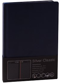 Ежедневник недатированный А5 152 листа "Silver Classic" темно-синий