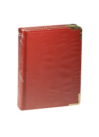 Записная книжка А6 96л кл. "Stardream" иск.кожа, поролон, красная, мет.уголки, тонир.блок, золот.срез, ляссе, Listoff