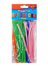 Материалы для творч. Пушистая проволока (С2585-01) (15см) (50шт.) (одноцв.) (3+) (упаковка)