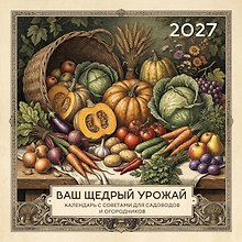 Календарь 2027г 300*300 "Ваш щедрый урожай. Календарь с советами для садоводов и огородников" настенный, на скрепке