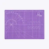 Коврик для резки А4 защитный, трехслойный, сиреневый, Малевичъ