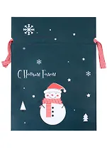 Мешок 40*30см подарочный "Снеговик" Новый год
