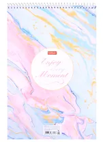 Блокнот А4 96л кл. "Наслаждайся моментом" спираль, жестк.подложка, мел.картон, УФ-лак