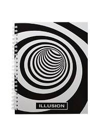 Тетрадь 96л кл. "ILLUSION" спираль, ламинация, выб.лак, ассорти, Idea