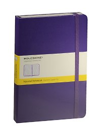 Книга для записей А5 120л кл. "Classic Large" фиолетовая, жесткая обложка, резинка, Moleskine