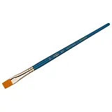 Кисть художественная №10 "Галерея", синтетика, плоская, короткая ручка, Гамма