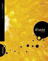 Тетрадь 120л кл. "iFRESH" тв.обл., блок цветн., евроспираль, ассорти, Hatber