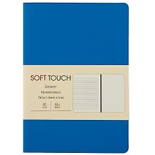 Записная книжка «Soft Touch. Космический синий» А6, 80 листов в точку, экокожа, Listoff