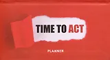 Планинг недат. 64л "Time to act" карманный, 7БЦ, мат.лам, выб.лак, офсет