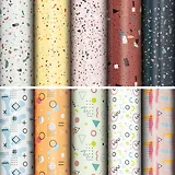 Бумага упаковочная 70*100см "Terrazzo&Memphis" инд.уп., ассорти