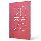 Ежедневник дат. 2025г. А5 160л "Soft Touch" ламинация, красный, 7БЦ, офсет