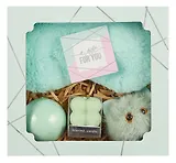 Подарочный набор Mint Dream (свеча,бомбочка, маска для сна, брелочек,открытка) (19х18) (12-Guangfa-P10)