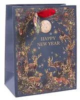 Пакет А5 23*18*10 "Новогодний лес. Happy New Year" НГ, бум.мат.ламинат