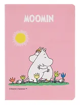 Записная книжка А6 32 листа, клетка, Moomin "Муми-тролль и Фрекен Снорк обнимаются"