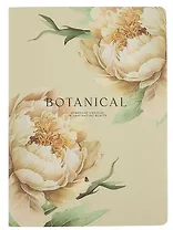 Тетрадь А4 40л кл. "Peony", желтый, карт.обл., скрепка, ламинация, микротекстурирование