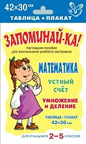 Математика. Устный счет. Умножение и деление. 2-5 классы. Наглядное пособие