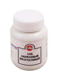 Лак акриловый полуматовый, 100 мл, Olki