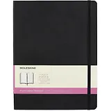 Книга для записей А5+ 96л лин./нелин. "CLASSIC SOFT DOUBLE Xlarge" мягк.обл., черный, ляссе, инд.уп., Moleskine