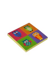 Блок бумаги 75*75 самоклеящийся "Совы.Owls-1", 50л, Принтстик