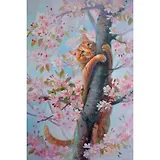 Алмазная мозаика Кот на дереве, 40*50 см.