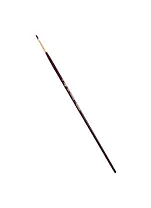 Кисть художественная Вернисаж, синтетика бордовая, плоская, длинная ручка №0, Гамма