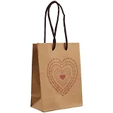 Пакет А6 "Сердца" крафт, женск.
