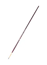 Кисть художественная Вернисаж, синтетика бордовая, круглая, длинная ручка №0, Гамма