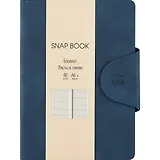 Записная книжка А6 80л лин. "Snap book. No 6" иск.кожа, интегр.переплет, клапан, термотиснение, ляссе, инд.уп.