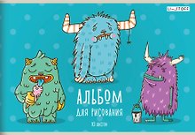 Альбом для рисования «Монстрики» Listoff А4, 10 листов, скрепка
