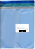 Обложки д/тетрадей и дневника 12шт "Glossy Ice Metallic" 232*440мм, 100мкм, кл.край, стикер для подписи, ErichKrause