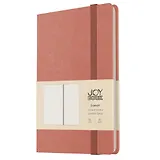 Книга для записей А5 96л кл. "Joy Book. Малиновый латте" иск.кожа, тонир.блок, скругл.углы, ляссе, резинка, карман на задн.форзаце