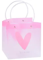 Пакет А5 22*21,5*10 "Розовые сердца" жен., пластик, ассорти