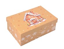 Коробка подарочная "Пряничный домик" 21*14*8,5, картон