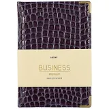 Книга для записей А5 80л "BUSINESS PREMIUM. Iguana (темно-синий)" иск.кожа, поролон, тв.переплет, мет.уголки, золот.срез, 2 ляссе, инд.уп.