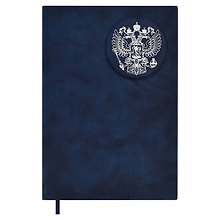 Ежедневник недат. А5 160л лин. "ТИВОЛИ СИНИЙ" тв.переплёт, иск.кожа, тиснение фольгой, ляссе, подар.карт.коробка с ПВХ-крышкой