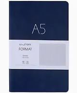 Книга для записей А5 60л "Format. No 3" иск.кожа, интеграл.переплет, тиснение фольгой