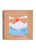 Скетчбук 195*195 40л "Закат в горах" 120г/м2, тв.обложка, евроспираль
