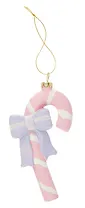 Новогоднее подвесное украшение Трость розовая (пластик) (ПВХ бокс) (13см) (12-09305-N1)