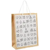 Пакет А5 "BE HAPPY" крафт, женск.