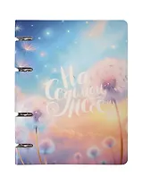 Тетрадь 100л кл. "Счастье" на кольцах, мел.картон, твин-лак, квадр.корешок, скругл.углы