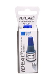 Краска штемпельная 24мл синяя, Ideal