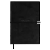 Ежедневник дат. 2026г. А5 176л "Тиволи глосс" черный, кожзам, мягк. переплет, застёжка-резинка, блинт.тиснение, офсет, справ.мат-лы, ляссе, инд.уп