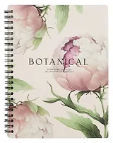 Тетрадь 80л кл. "Peony", пудровый, карт.обл., микротекстурирование, ламинация, спираль