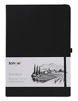 Скетчбук 21*29,7 80л "Schiller" черный, 140г/м2 слоновая кость, тв.обл., Schiller