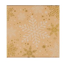 Коробка подарочная "Craft snowflaces" 15,5*15,5*6,5см, Новый год, картон