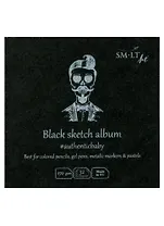 Скетчбук 9*9см 32л "SMLT Art Authenticbaby Black", 170г/м2, черная бумага, 7БЦ