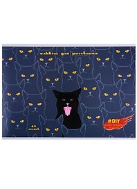 Альбом для рисования Unnika, "DIY Collection. Мяу! (графика)", А4, 40 листов, на скрепке